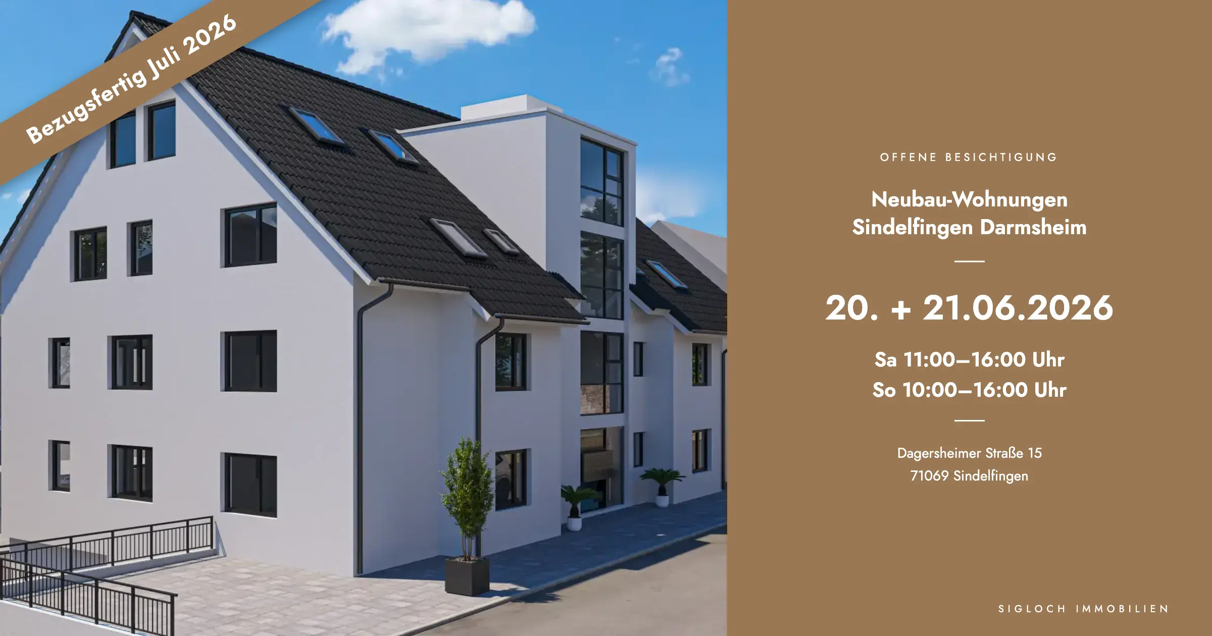 Neubau-Wohnungen in Sindelfingen Darmsheim - Offene Besichtigung
