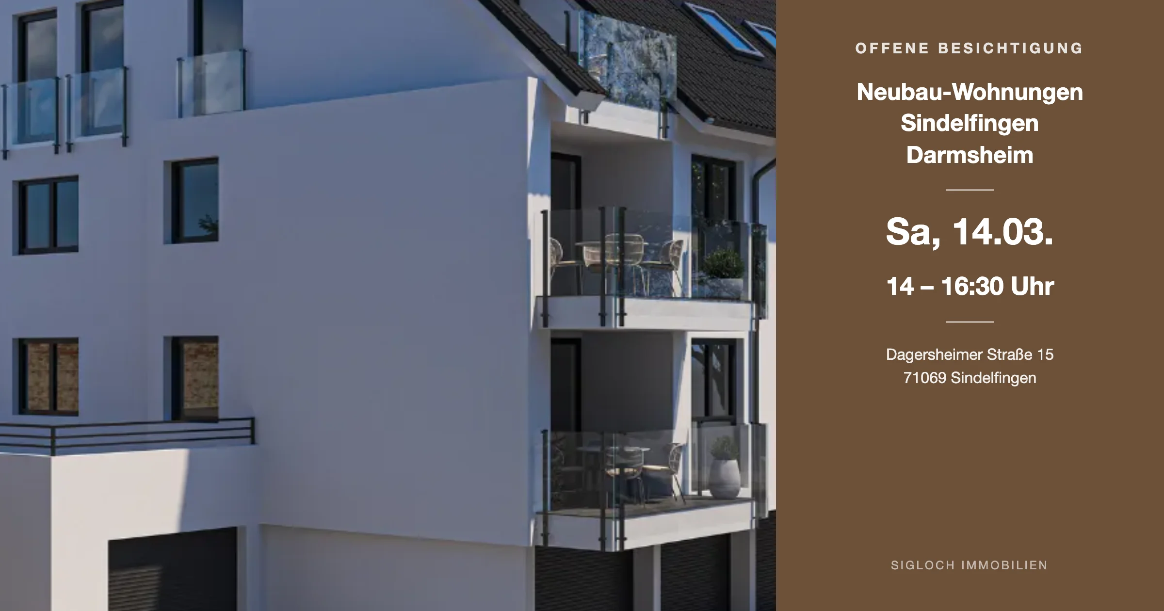 Neubau-Wohnungen in Sindelfingen Darmsheim - Offene Besichtigung