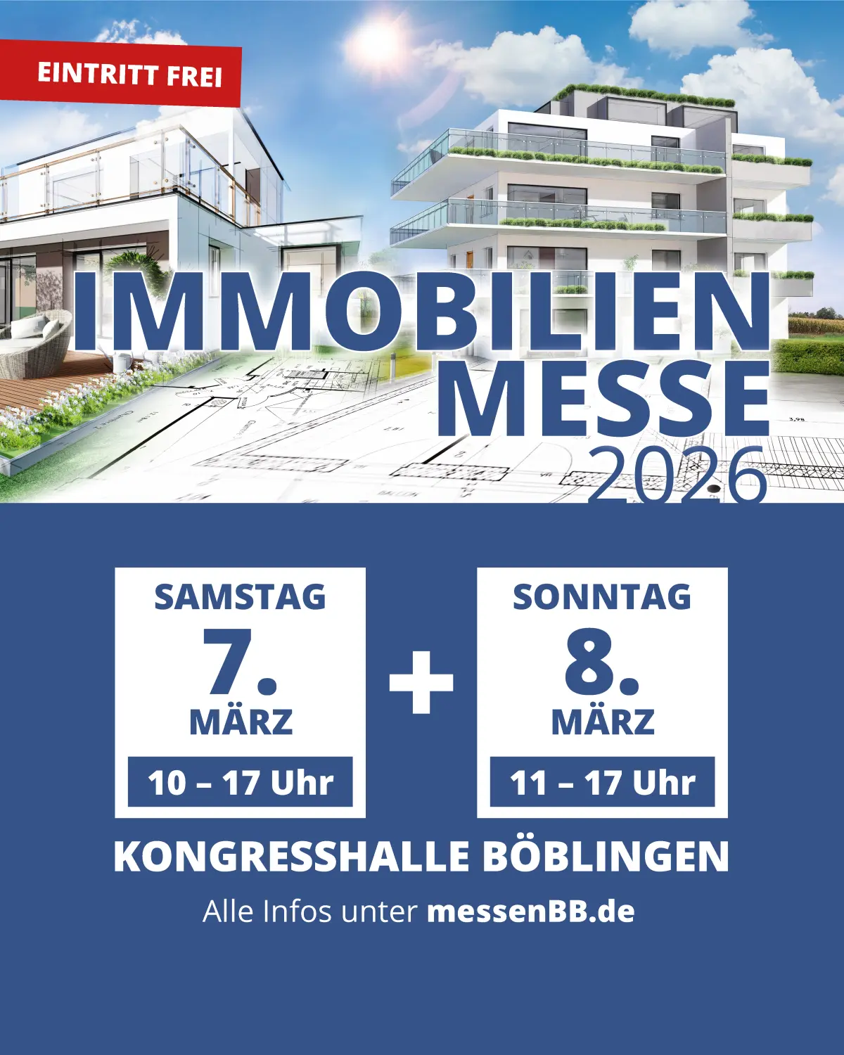 Immobilienmesse 2026 in der Kongresshalle Böblingen – Samstag 7. und Sonntag 8. März